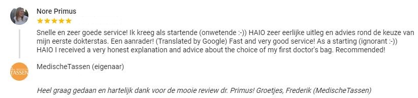 Klantenfeedback dr. Nore Primus